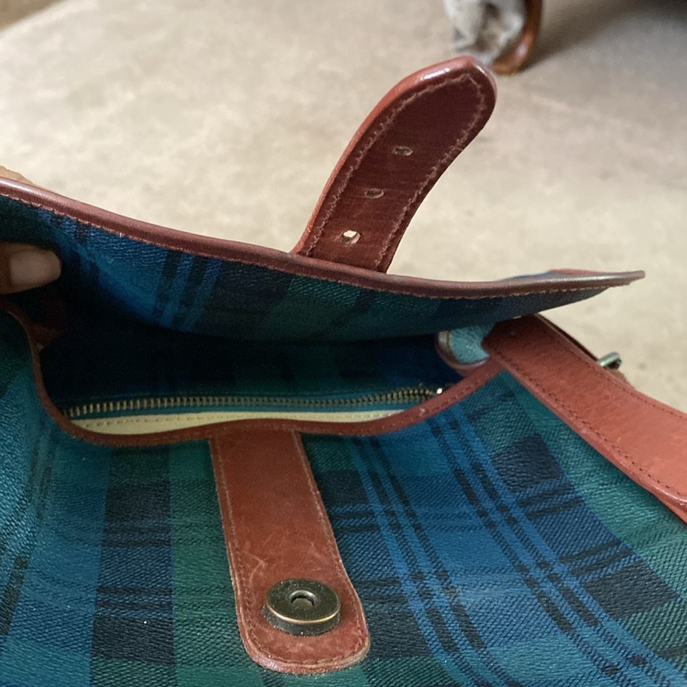 Valentine Blue and Brown Crossbody Bag genuine leather - Picture 5 of 5